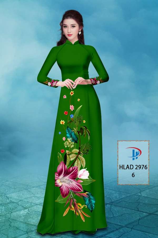 Vải Áo Dài Hoa In 3D AD HLAD2976 65